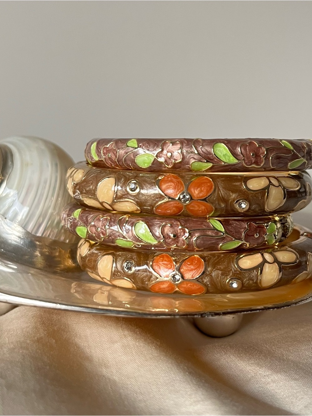 chocolate brown autumn bangle set๐ซ๐๐